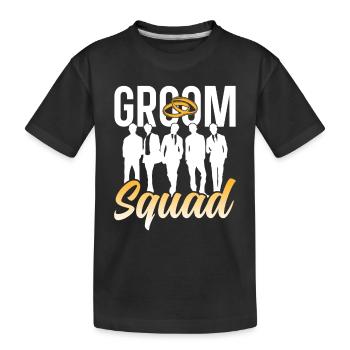 L’équipe du marié dit Fête de mariage - T-shirt bio Premium Enfant - noir - Devant