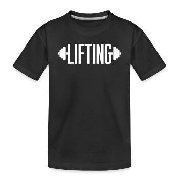 Heben Gym Gewichtheben Workout Gewichtheber - Kinder Premium Bio T-Shirt - Schwarz - Vorne