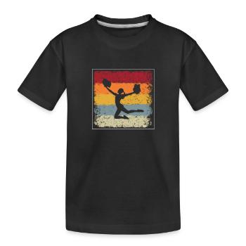 Cheerleading Retro - Kinder Premium Bio T-Shirt - Schwarz - Vorne