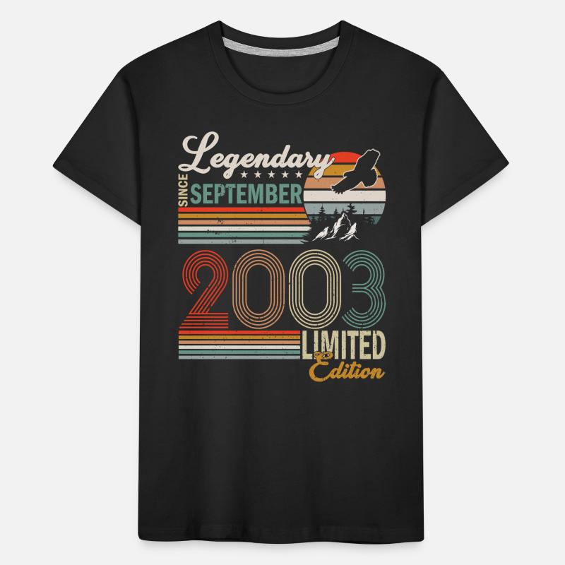 Date de naissance : Septembre 2003 - Edition Limitée Rétro T-shirt bio Premium Enfant