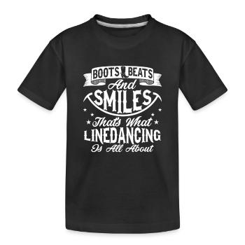 Linedancing Bottes Beats And Smiles Country Music W - T-shirt bio Premium Enfant - noir - Devant