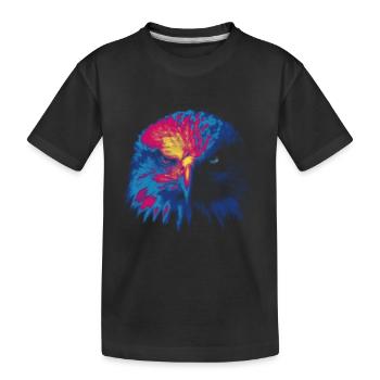 Aigle coloré - T-shirt bio Premium Enfant - noir - Devant