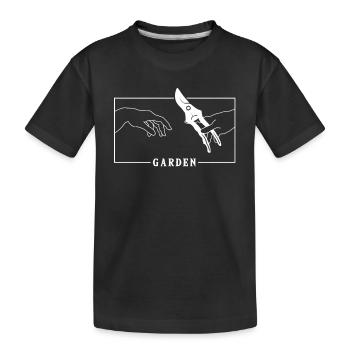 Michelangelo Creation of Adam Garden Horticulture - Kids' Premium Organic T-Shirt - black - Front