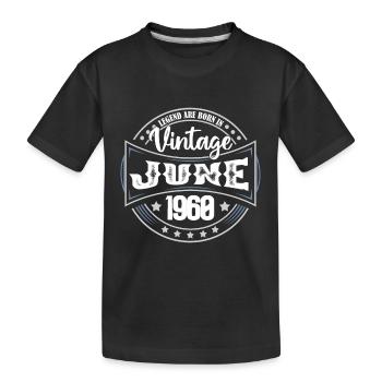 1960 Juni. Geburtstagsgeschenk Juni 1960. Juni. - Kinder Premium Bio T-Shirt - Schwarz - Vorne
