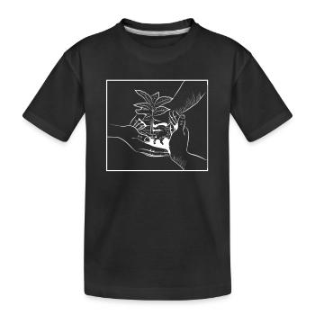 allotment garden allotment garden horticulture gardener - Kids' Premium Organic T-Shirt - black - Front