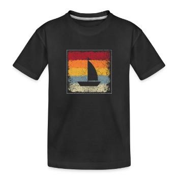 Rétro de la voile - T-shirt bio Premium Enfant - noir - Devant
