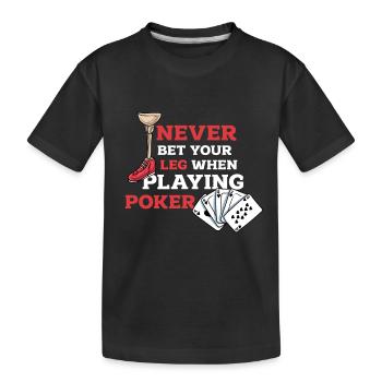 Ein Bein Witz Humor Geschenk - Kinder Premium Bio T-Shirt - Schwarz - Vorne