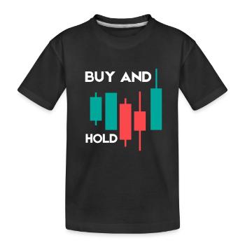 Investment Strategy Buy And Hold - Kids' Premium Organic T-Shirt - black - Front