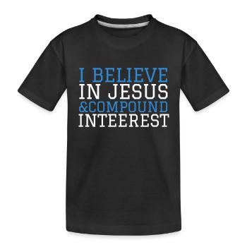 Investment Strategy Buy And Hold - Kids' Premium Organic T-Shirt - black - Front