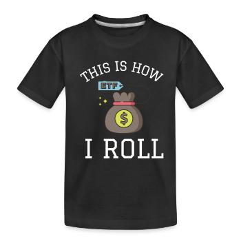 Investment Strategy Buy And Hold - Kids' Premium Organic T-Shirt - black - Front