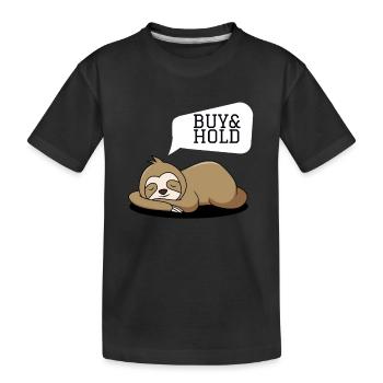 Investment Strategy Buy And Hold - Kids' Premium Organic T-Shirt - black - Front