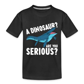 Mosasaurus Dinosaurier - Kinder Premium Bio T-Shirt - Schwarz - Vorne
