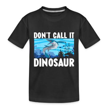 Mosasaurus Dinosaurier - Kinder Premium Bio T-Shirt - Schwarz - Vorne