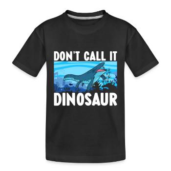 Mosasaurus Dinosaurier - Kinder Premium Bio T-Shirt - Schwarz - Vorne