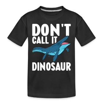Mosasaurus Dinosaurier - Kinder Premium Bio T-Shirt - Schwarz - Vorne
