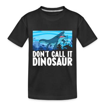 Mosasaurus Dinosaurier - Kinder Premium Bio T-Shirt - Schwarz - Vorne