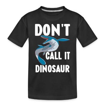 Mosasaurus Dinosaurier - Kinder Premium Bio T-Shirt - Schwarz - Vorne