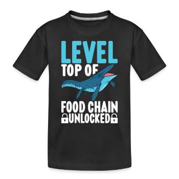 Mosasaurus Dinosaurier - Kinder Premium Bio T-Shirt - Schwarz - Vorne