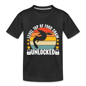 Mosasaurus Dinosaurier - Kinder Premium Bio T-Shirt - Schwarz - Vorne