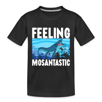 Mosasaurus Dinosaurier - Kinder Premium Bio T-Shirt - Schwarz - Vorne