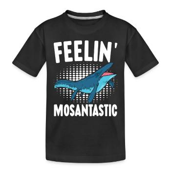 Mosasaurus Dinosaurier - Kinder Premium Bio T-Shirt - Schwarz - Vorne