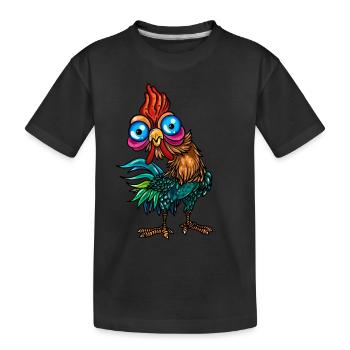 Lustiger Hahn Hühner Zucht Huhn Liebhaber - Kinder Premium Bio T-Shirt - Schwarz - Vorne