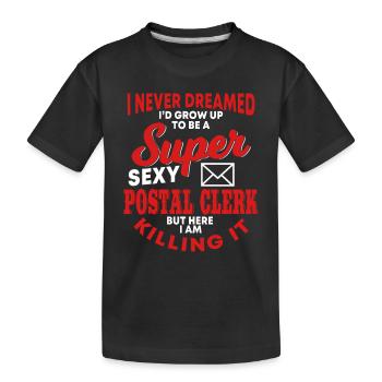 Lustiges Postangestellten Shirt - Kinder Premium Bio T-Shirt - Schwarz - Vorne