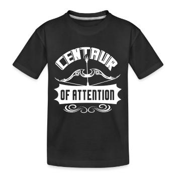 Sagittarius Centaur of Attention - Kids' Premium Organic T-Shirt - black - Front