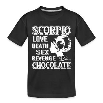 Scorpio Scorpio Love Death Revenge - Kids' Premium Organic T-Shirt - black - Front