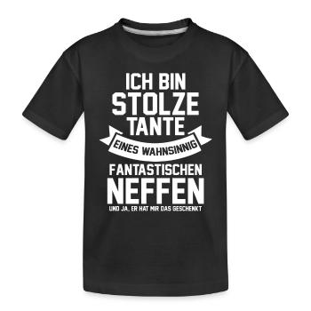 Marraine Neveu Tante - T-shirt bio Premium Enfant - noir - Devant