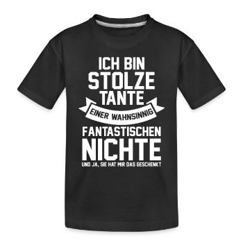 Godmother Niece Aunt - Kids' Premium Organic T-Shirt - black - Front