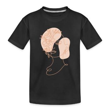 Lineart allotment garden allotment garden horticulture - Kids' Premium Organic T-Shirt - black - Front