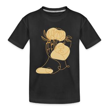 Lineart horticulture allotment garden allotment garden - Kids' Premium Organic T-Shirt - black - Front