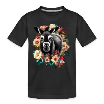 Fleurs d’âne - T-shirt bio Premium Enfant - noir - Devant