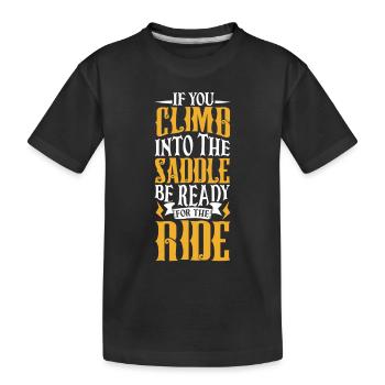 Cowboy Barn Bull Rider Rodéo Country Western - T-shirt bio Premium Enfant - noir - Devant