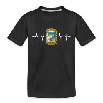 Drapeau mexicain mexicain Puebla - T-shirt bio Premium Enfant - noir - Devant