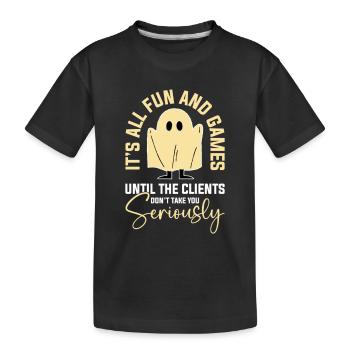 Paranormal Investigator Ghostbusters - Kids' Premium Organic T-Shirt - black - Front