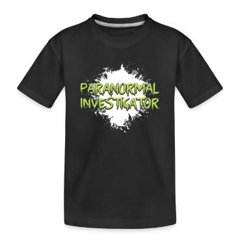 Paranormal Investigator Ghostbusters - Kids' Premium Organic T-Shirt - black - Front