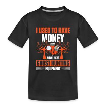 Paranormal Investigator Ghostbusters - Kids' Premium Organic T-Shirt - black - Front