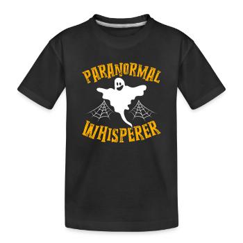 Paranormal Investigator Ghostbusters - Kids' Premium Organic T-Shirt - black - Front