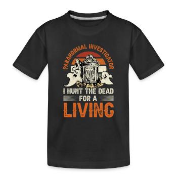 Paranormaler Ermittler Geisterjäger - Kinder Premium Bio T-Shirt - Schwarz - Vorne