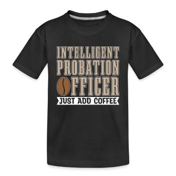 Intelligent Probation Officer Correctional Officer - Kids' Premium Organic T-Shirt - black - Front