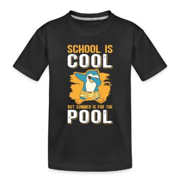 Sommerferien Ferien Schüler Schule Geschenk - Kinder Premium Bio T-Shirt - Schwarz - Vorne