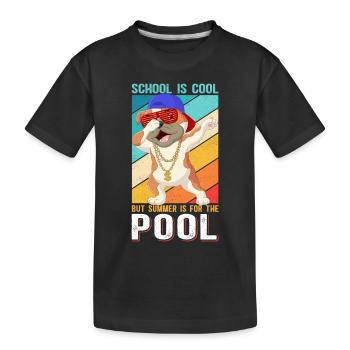Sommerferien Schüler Ferien Schule Geschenk - Kinder Premium Bio T-Shirt - Schwarz - Vorne