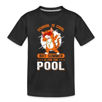 Sommerferien Schüler Schule Ferien Geschenk - Kinder Premium Bio T-Shirt - Schwarz - Vorne