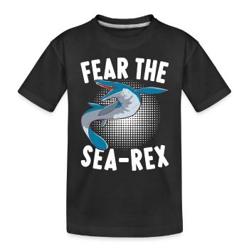 Mosasaurus Dinosaurier - Kinder Premium Bio T-Shirt - Schwarz - Vorne
