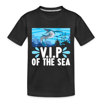 Mosasaurus Dinosaurier - Kinder Premium Bio T-Shirt - Schwarz - Vorne