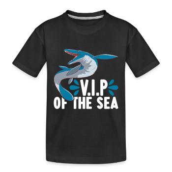 Mosasaurus Dinosaurier - Kinder Premium Bio T-Shirt - Schwarz - Vorne