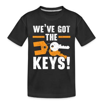 Nous avons les clés des courtiers immobiliers - T-shirt bio Premium Enfant - noir - Devant