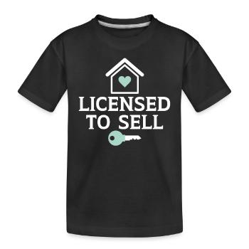Lizenz zum Hausverkauf Immobilienmakler Immobilien - Kinder Premium Bio T-Shirt - Schwarz - Vorne